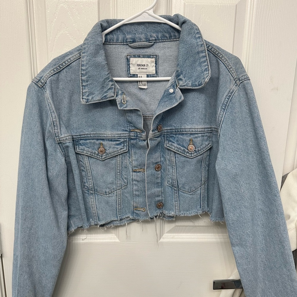 Forever 21 cropped Jean jacket